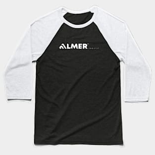 Almer Apparel Old Font White Baseball T-Shirt